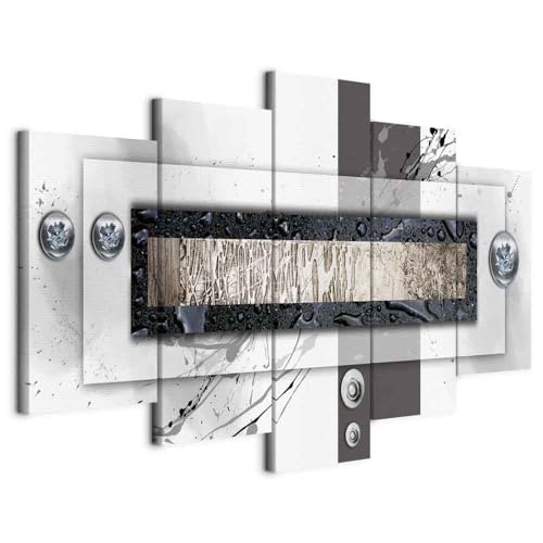 Cuadros B&D XXL - Cuadro en Lienzo Abstracto Moderno 200x100 cm - Cuadros Impresión de 5 Piezas decorativos Decoracion Decorativo para Pared modernos dormitorios de Pared - Estilo vintage 020101-157