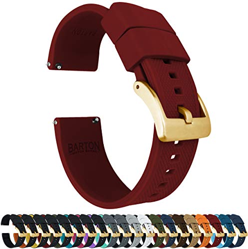 Image of BARTON Elite Silicone Watch Bands - Gold Buckle Quick Release