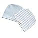 MMBABY 2 Pack of Algodón Súper Suave Sombrero, Elastico Stretch Head Wrap Infantil Turbante Niño Bebé Nudo Diadema (0-3 Meses, Azul)