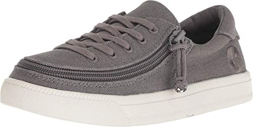 BILLY Footwear Boys Classic Lace Low Top Casual Adaptive Sneakers (Toddler/Little Kid/Big Kid) Dark Grey 2 Little Kid M