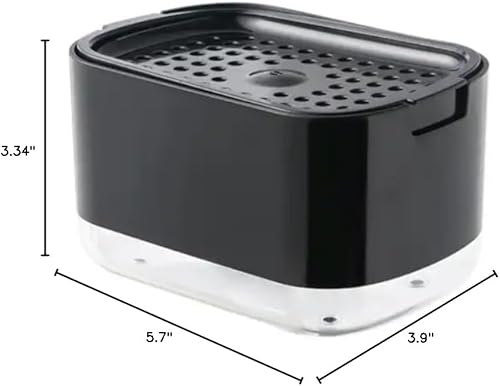 Miniatura 10 de Dispensador de jabon 2 en 1, bomba de jabón inteligente, con soporte para esponja o cepillo, platos de lava, ideal para cocina, lavavajillas.