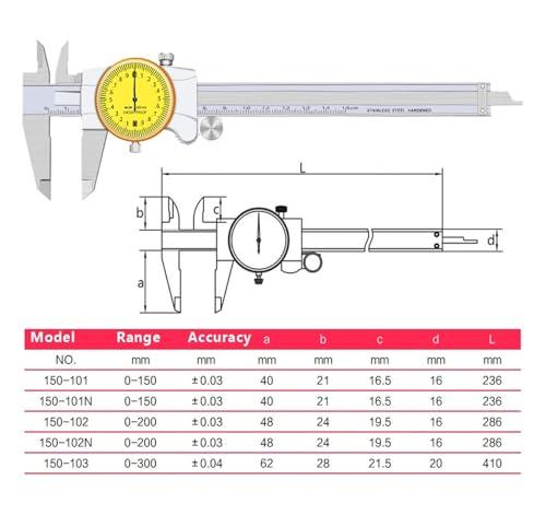 Calibrador Vernier Acero Inoxidable 0-150mm 0.02mm miniatura 3