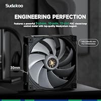 Sudokoo SK700V CPU Kühler AM5 PC Lüfter 140mm mit Display Digital Single Tower 7 Heatpipes+ Sudokoo MACH140 PC Lüfter 140mm Gehäuselüfter Leiser，Die beiden Artikel kommen in einem Paket – Ansicht 5