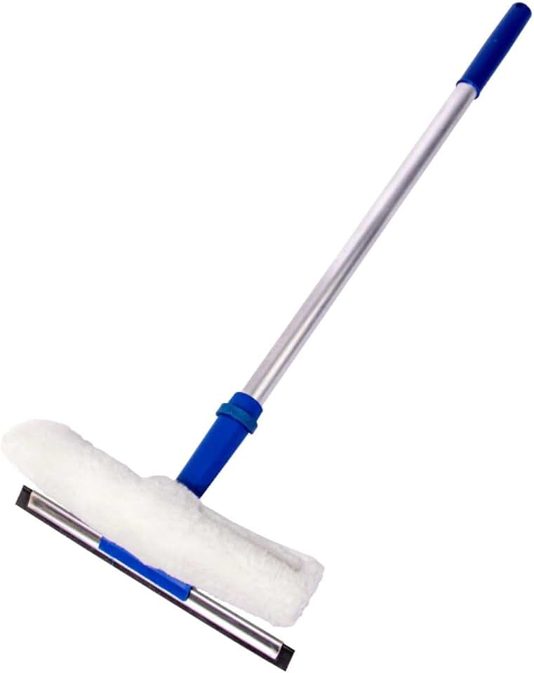 Rodo Limpa Seca Vidros Janela Multiuso Com Esfregão 25 Cm Cabo De Aluminio 60 Cm Limpa Janela De Prédio Casa