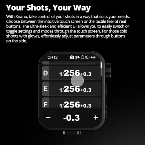 Godox X3F X3 F X3-F Trigger, Godox Flash Trigger, Touch Screen TTL Wireless Flash Trigger, with TCM Conversion, Built-in 3.7V 850mAh Li-Ion Battery, Approx 7 Days Standby for Fuji Cameras