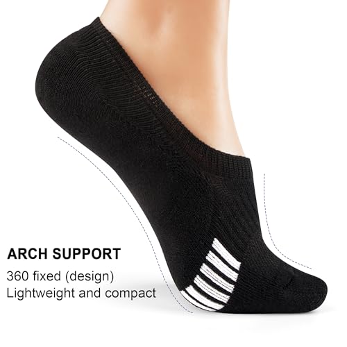 Image of Gonii Womens No Show Socks Athletic Ankle Socks Cushioned Running Low Cut | Breathable fabric, Reinforced toe heel, Thick sole pad, Anti-slip heel grip, Sweat-wicking, Anti-shrink, Sport & casual wear