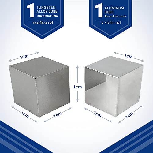 Tungsten & Aluminum Cube Set - 1Cm, Smallest Size #TOP1