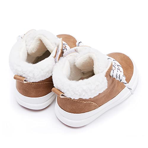 Bmcitybm Baby Snow Boots Boys Girls Winter Shoes Non-Slip Outdoor 6 9 12 16 18 20 24 Sneakers Brown Size 12-18 Months Toddler #TOP4