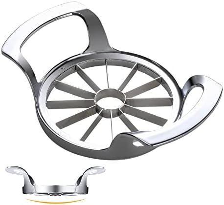 SAVORLIVING Apple Slicer 12 Sharp Blades Stainless Steel Apple Cutter, Pitter, Thoroughly-Cut Blade Design, Divider for Up to 4 Inches Apples (Classic)