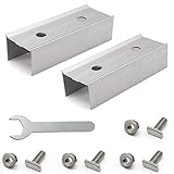 edelstahl l profil 2 mm 2 SETS von CONNECTOR: Die Verpackung enthält 2 Packung Edelstahl-Montageschienenverbinder und Schrauben und Flanschmutter, ideal für die Montage von Solaranlagen auf Dächern, geeignet für die schnelle und einfache Installation von Solar-Photovoltaik-Modul montieren auf verschiedenen Ziegel Oberflächen.