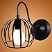 Rétro industriel LED Lumières murales E27 Indoor E27 lampe de mur de fer Vintage Black Globe Creative Light Light Lamp Mur Sconces Éclairage Fixations Tête de lit Décoration de salon Performe for Rust