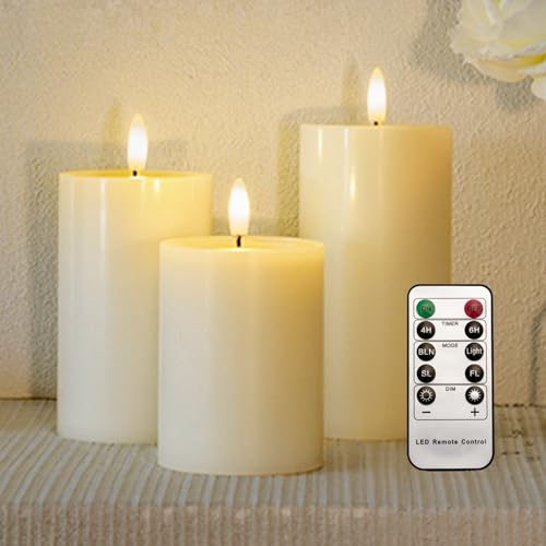 Homemory Wachskerzen ohne Flamme, Batteriebetriebene Kerzen mit...