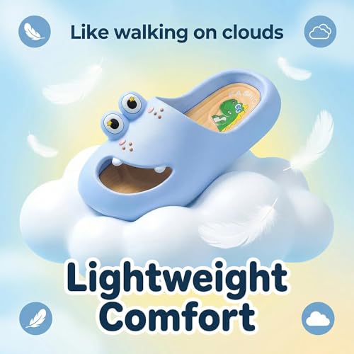 Image of Toddler Little Kids Slides Sandals Unicorn Dinosaur Bunny Beach Pool Shower Slides Anti-Skid Home Bath Slippers Cute Summer Outdoor Shoes for Girls and Boys