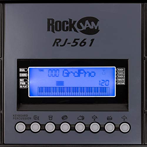 RockJam 61-Key Keyboard Piano Kit with Stand, Stool, Headphones, Keynote Stickers & Lessons by RockJam - Image 9
