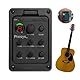 Nicoone 3-Band-Gitarrenvorverstärker Equalizer für Akustikgitarren-Equalizer Eine Bord Des Preamp-Pickup-Tuner