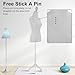 BLKMTY Female Mannequin Torso Dress Form Sewing Mannequin Manikin Body Height Adjustable Clothing Dress Model w/ Tripod Base Stand for Sewing Dressmakers Dress Jewelry Display 49-63 Inch, White