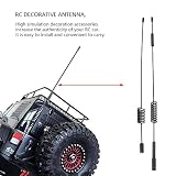 2 szt.Antena RC, czarne metalowe akcesoria dekoracyjne Antena symulacyjna do RC Crawler Car