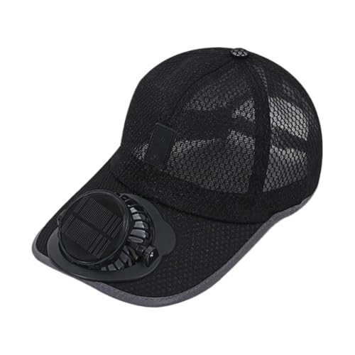 Gorra De Béisbol Recargable Solar con Ventilador USB De 3 Velocidades, 25x9x11cm, Sombrero Ventilador Y Bloqueo Solar, Funciona con Energía Solars, Transpirable, para Ciclismo, Escuela, Viajes