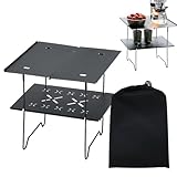 Support efficace : avec une structure à deux niveaux, cette table de camping pliante maximise la capacité de stockage, offrant suffisamment d'espace pour ranger le matériel de camping, les fournitures de pique-nique ou les essentiels de voyage. Il aide à maintenir une disposition nized dans divers environnements extérieurs, assurant un accès facile à vos articles indispensables.
