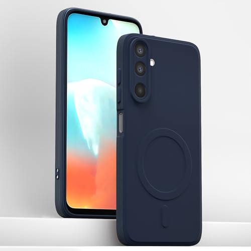 Image of Pikkme Back Cover for Samsung Galaxy M17 5G / A17 5G / F17 5G Soft Matte Silicone Mag-Safe Design (Mag-Safe Not Support) Camera Protection | Slim Fit Bumper Cover (Blue)
