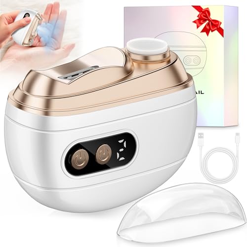Electric Nail Clipper 2026 Upgraded 3 in 1 Rechargeable Automatic Nail Trimmer with LED Light & Clip...