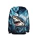 Xhuibop Boys Shark Hoodies Size 6-7 Navy Blue Soft Hoodie Trendy Hooded Sweatshirts Casual Comfort Tops for Boy Long Sleeve Activewear Top for Wearing in All Seasons