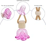 6Pcs Forme de fleur Air Freshener suspension de voiture, Aromathérapie de voiture bouteille de diffuseur d'huile essentielle, bouteilles de parfum rechargeables Pendentif décoration intérieure automatique pour ornement de bouteille essentielle (puits)
