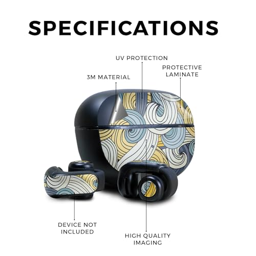 Image of Headphone Skin Compatible with Bose Ultra Open Earbuds - Turbulence - Premium 3M Vinyl Protective Wrap Decal Cover - Easy to Apply | Crafted in The USA by MightySkins