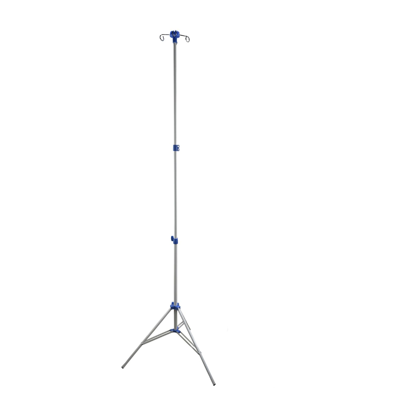 Soporte de infusiones extensible con base de aluminio, 4 ganchos resistentes, plegable, para hospital, dormitorio, paciente, anciano, soporte clínico portátil