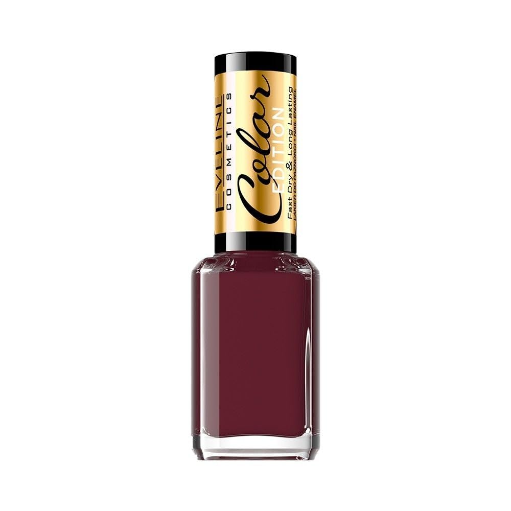 Eveline Cosmetics Colour Instant Fast Dry & Long Lasting Nail Polish - No 129, Quick-Drying and Durable, Vegan Formula, Perfect for Busy Women - 12 ML