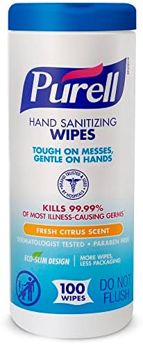 PURELL®, GOJ911112EA, Textured Sanitizing Wipes, 100 / Each, White