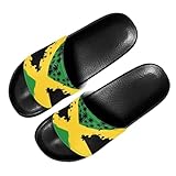 Forchrinse Jamaican Palm Men’s Sandals Womens Slide Slippers Lightweight Soft Beach Shower Shoes Causal Jamaican Slippers for Summer