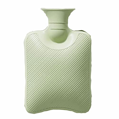Bouillotte avec housse 2L vert haricot, le cadeau réconfortant idéal pour vos proches