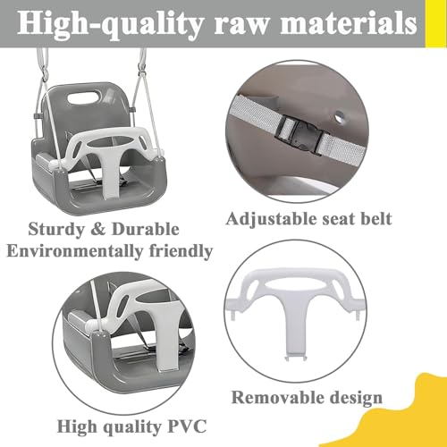 Image of 2 in 1 Toddler Swing & Jumper with Frame, Outdoor, Indoor, Baby Swing with Safety Belt for Indoor and Outdoor Use, Foldable Metal Stand & Clear Instructions, Easy to Assemble