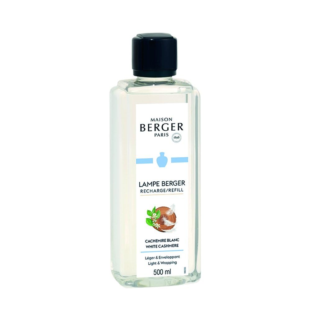 Maison Berger Lampe Berger Ricarica di Profumo per Lampada Berger,500 ml, Profumo White Cashmere