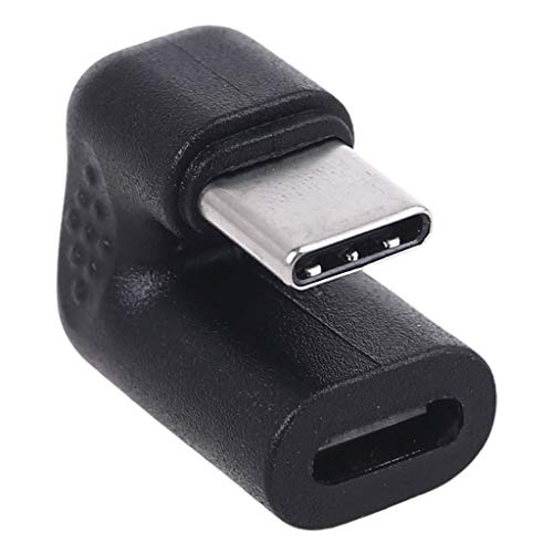 Saiyana Adaptador convertidor USB 3.1 tipo C macho a hembra de 180 grados en ángulo hacia arriba y hacia abajo para teléfono celular, tablet, PC, USB C a USB