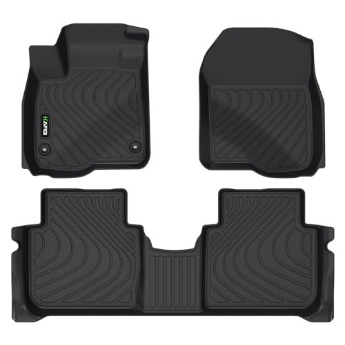 Image of HAFIDI Floor Mats Fit for 2023 2024 2025 2026 Honda CR-V & CRV Hybrid All Weather Protection TPE Anti-Slip Automotive Floor Liners, Fits 1st & 2nd Row Full Set Custom Accessories, Black