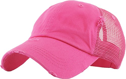 Image of Classic Plain Ponytail Messy High Bun Headwear Adjustable Cotton Trucker Mesh Glitter Hat Baseball Cap