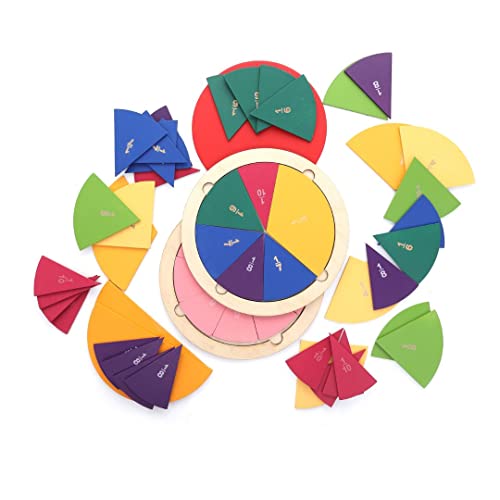 NESTA TOYS - Wooden Fraction Puzzle Toy (57 Pcs) | Montessori Math | Math Manipulatives for Kids (B0B9T42X7P) Amazon Price History, Amazon Price Tracker