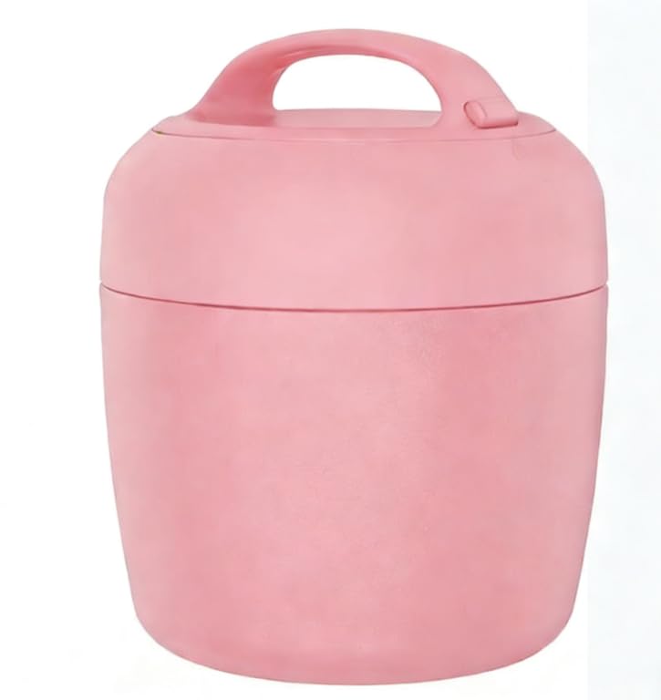Thermobehälter für Essen 970ml, Thermoschüssel mit Deckel, Warmhaltebehälter aus Edelstahl mit Löffel, Thermoskanne Essen Auslaufsicher, Thermo Lunchbox für Suppen, Babybrei, Porridge (Neu-rosa)