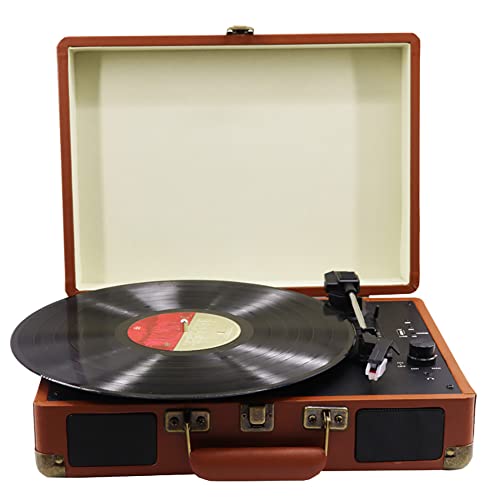 Porte-documents rétro tourne-disque Bluetooth avec haut-parleurs pour vinyle, prise en charge de l’enregistrement 3… - Les Beatles, Paul McCartney, John Lennon, RIngo Starr, George Harrison Porte-documents rétro tourne-disque Bluetooth avec haut-parleurs pour vinyle, prise en charge de l'enregistrement 3… – Image 6