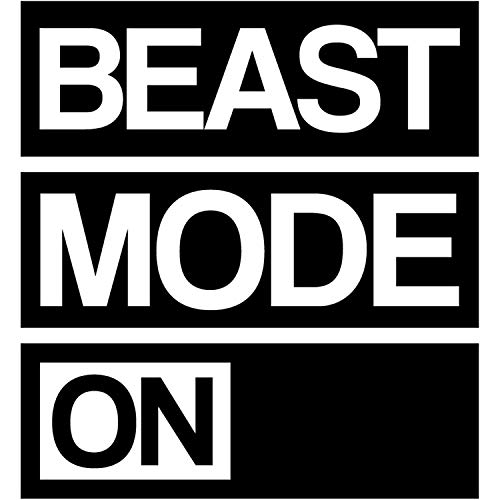 My Vinyl Story | Beast Mode On | Motivational Large Gym Wall Decal Quote for Home Gym Workout Fitness Motivational Wall Art Decor Vinyl Removable Sticker