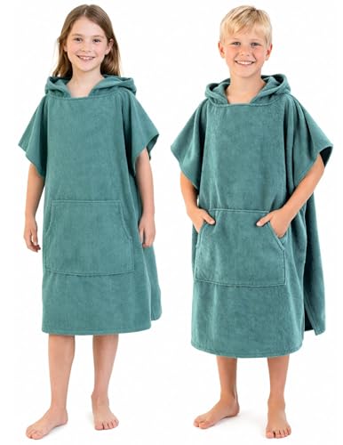 Adore Kids Microfibre Changing Robe Poncho - Teal Age 10-13