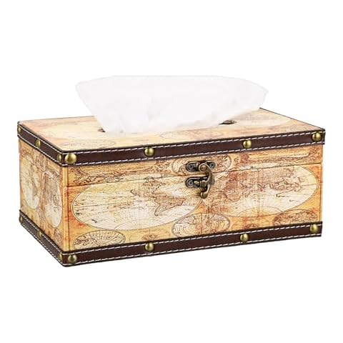 Sumnacon Vintage Wooden Tissue Box Cover Cover