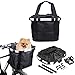 Panier de Vélo Avant Pliant,Paniers Vélo pour Chien,Amovible Vélo Guidon Panier,Porte-Chien Chat pour Bicyclette,Cycle Avant Toile Panier Transporteur,Facile à Installer,pour Cyclistes