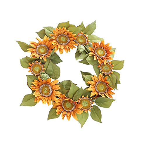 Couronne de fleurs fabriquées à la main sans entretien pour porte - 2