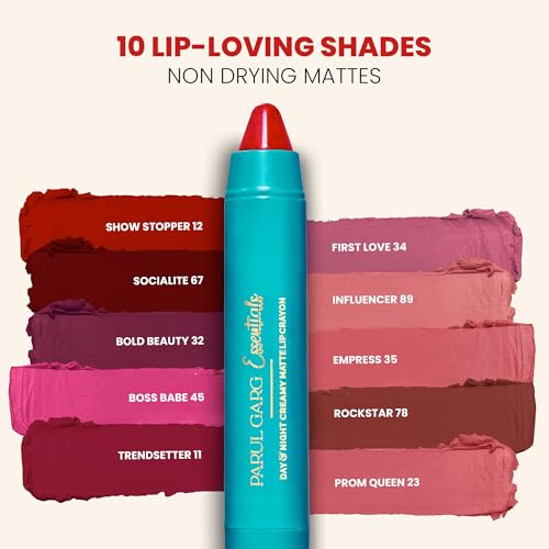 Image of Parul Garg Beauty Creamy Matte Lip Crayon | Soft Matte & Hydrating Formula with Almond Oil & Vitamin E | Rich Pigment & Comfortable Wear | 100% Vegan (Chic 57)