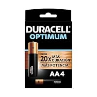 Duracell Pilha Optimum AA Pequena Com 4 Unidades