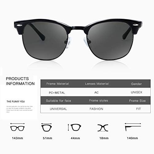 Semi Rimless Polarized Sunglasses Men Photochromic Sun Glasses Women Unisex TY2019033