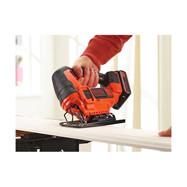 Black+Decker Stichsäge (18 V, 19 mm Hublänge, 55 mm Schnitttiefe, Sägeblasfunktion, Schutzbügel, Schalterelektronik… – Bild 4